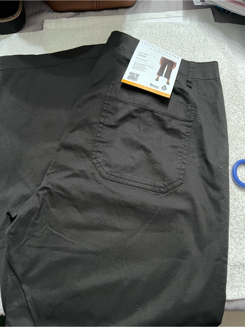 Social Standard by Sanctuary Juliet Crop Pants Womens 12 Black NWT $109 MSRP